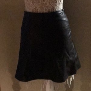 Faux leather mini skirt